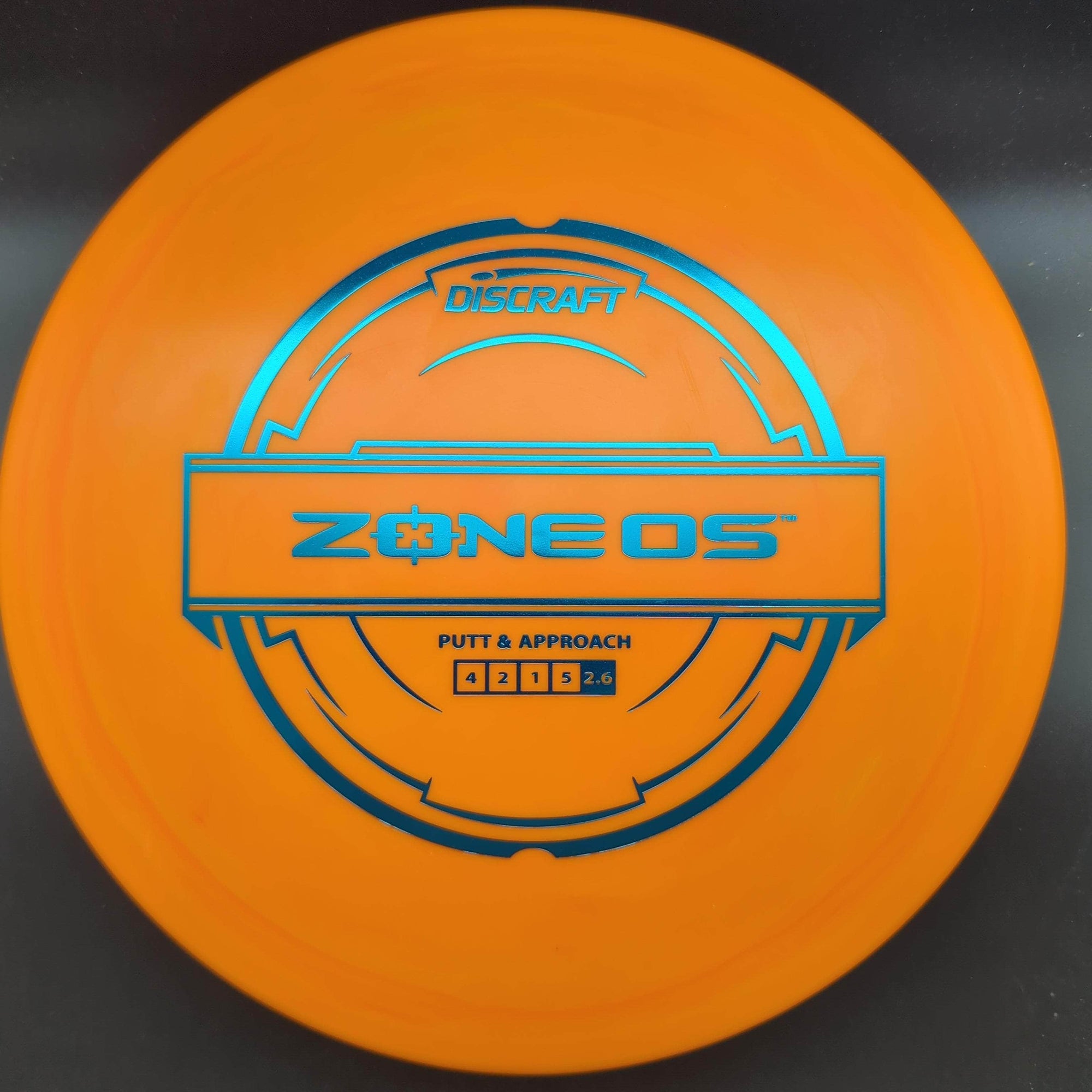 Discraft Mid Range Orange Teal Stamp 174g Zone OS, Putter Line