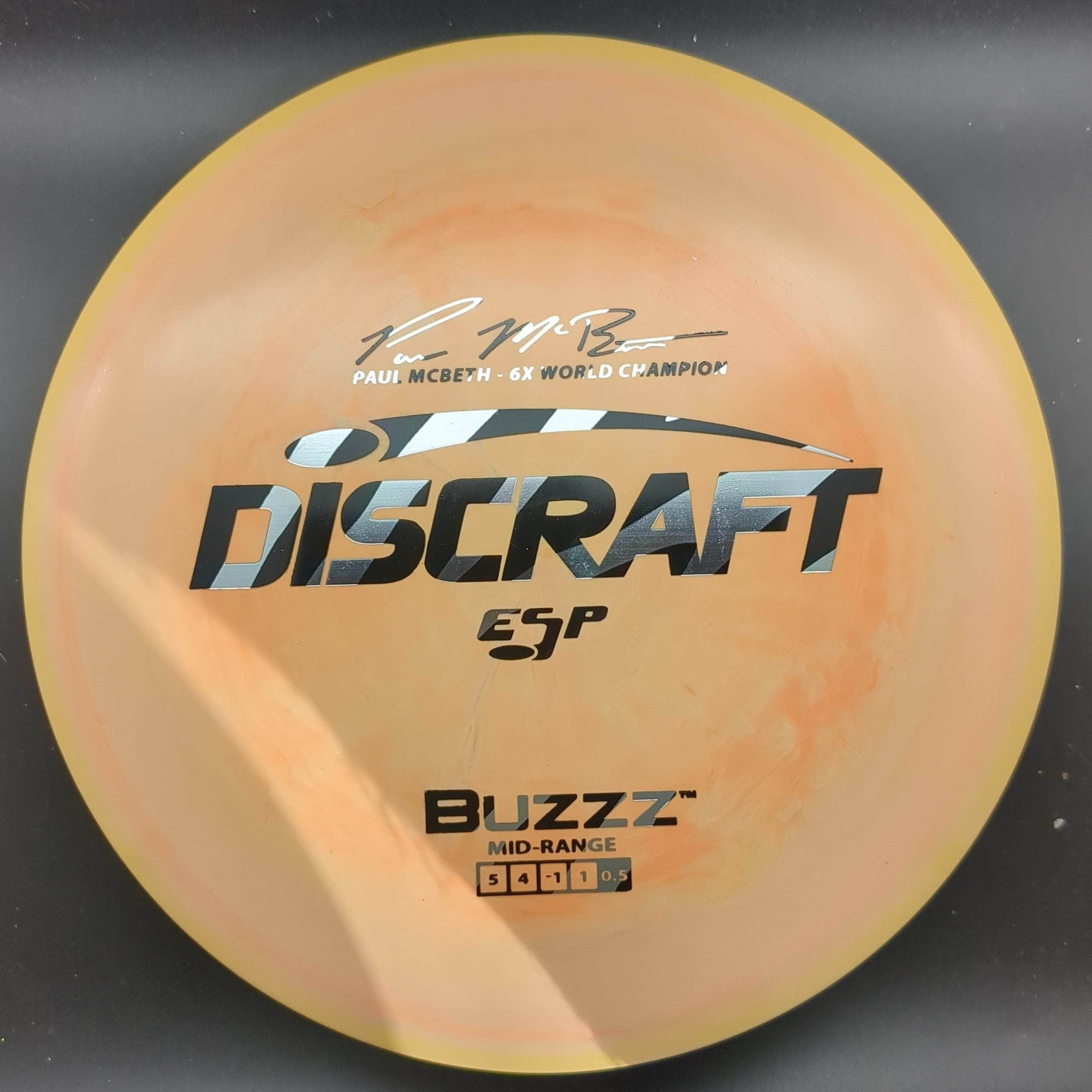 Discraft Mid Range Peach Black/Silver Tiger Stamp 177+g BUZZZ, ESP Paul McBeth 6X