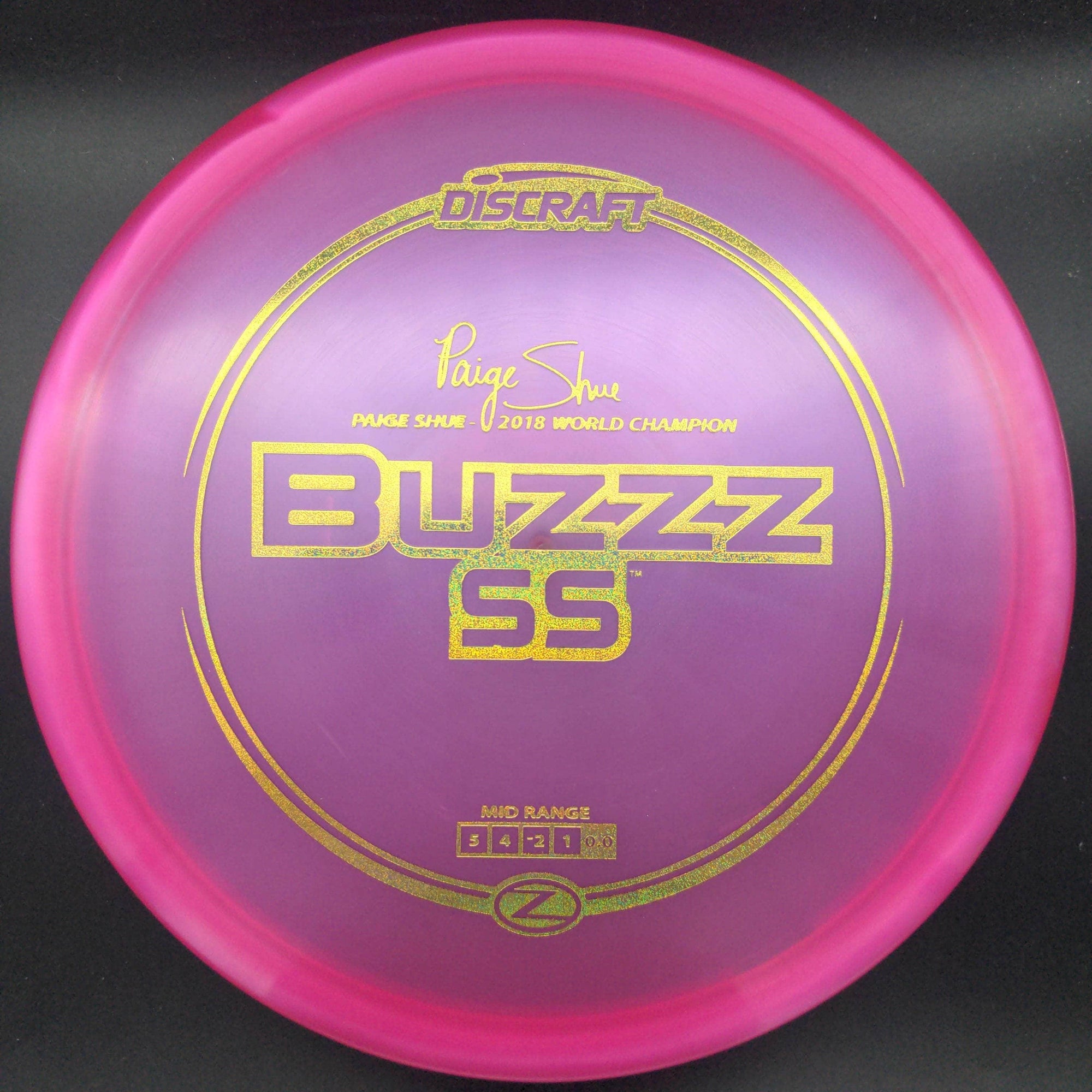 Discraft Mid Range Pink Gold Glitter Stamp 172g Buzzz SS, Z Line, Paige Shue Tour Series 2023