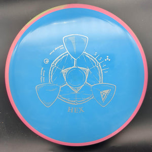MVP Mid Range Pink/Green Rim Blue Plate 165g Hex, Neutron Plastic