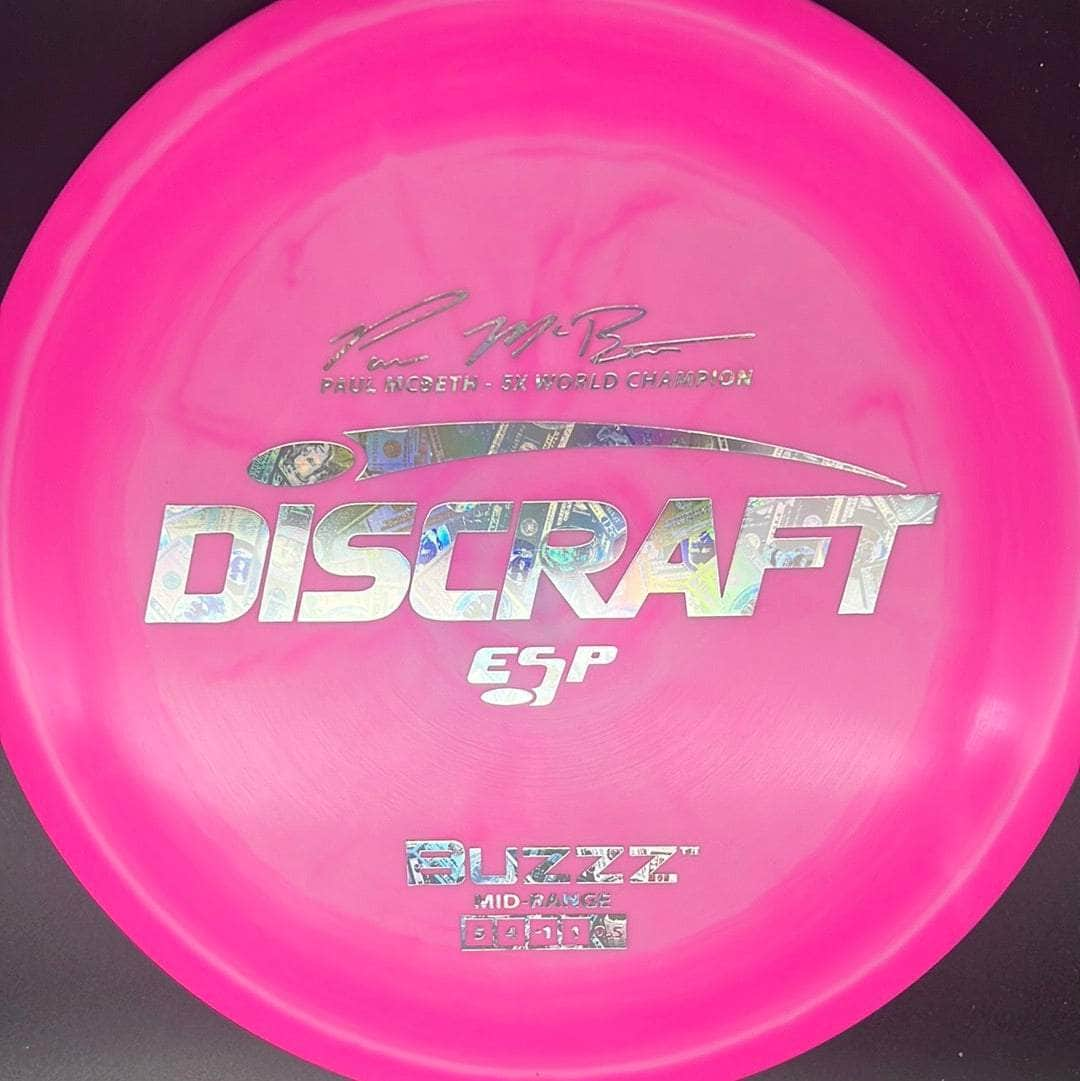 Discraft Mid Range Pink Money Stamp 172g BUZZZ, ESP Paul McBeth 5x Signature