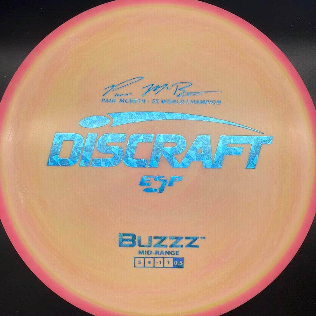 Discraft Mid Range Pink Orange Blue Shatter Stamp 176g BUZZZ, ESP Paul McBeth 5x Signature