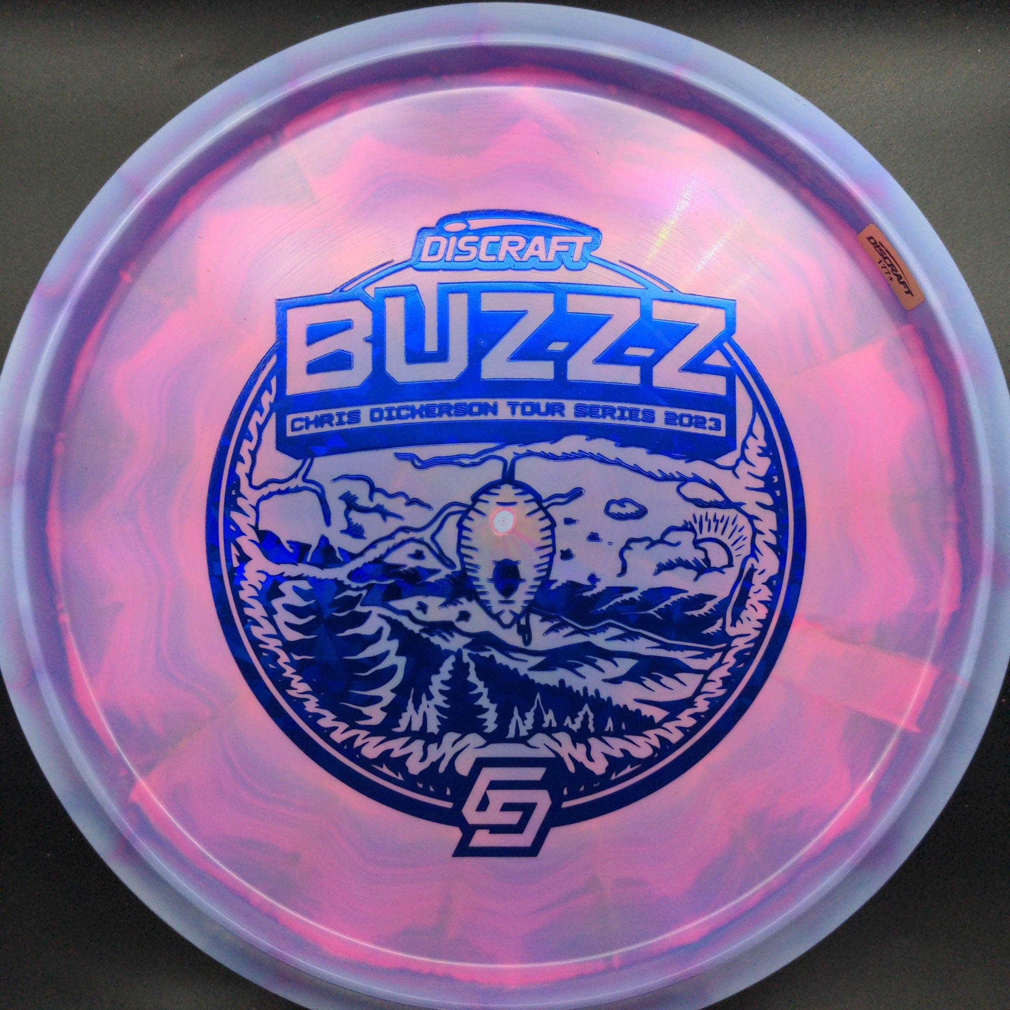 Discraft Mid Range Pink/Purple Blue Shatter Stamp 177+ Buzzz, ESP Swirl, Chris Dickerson, Tour Series, 2023