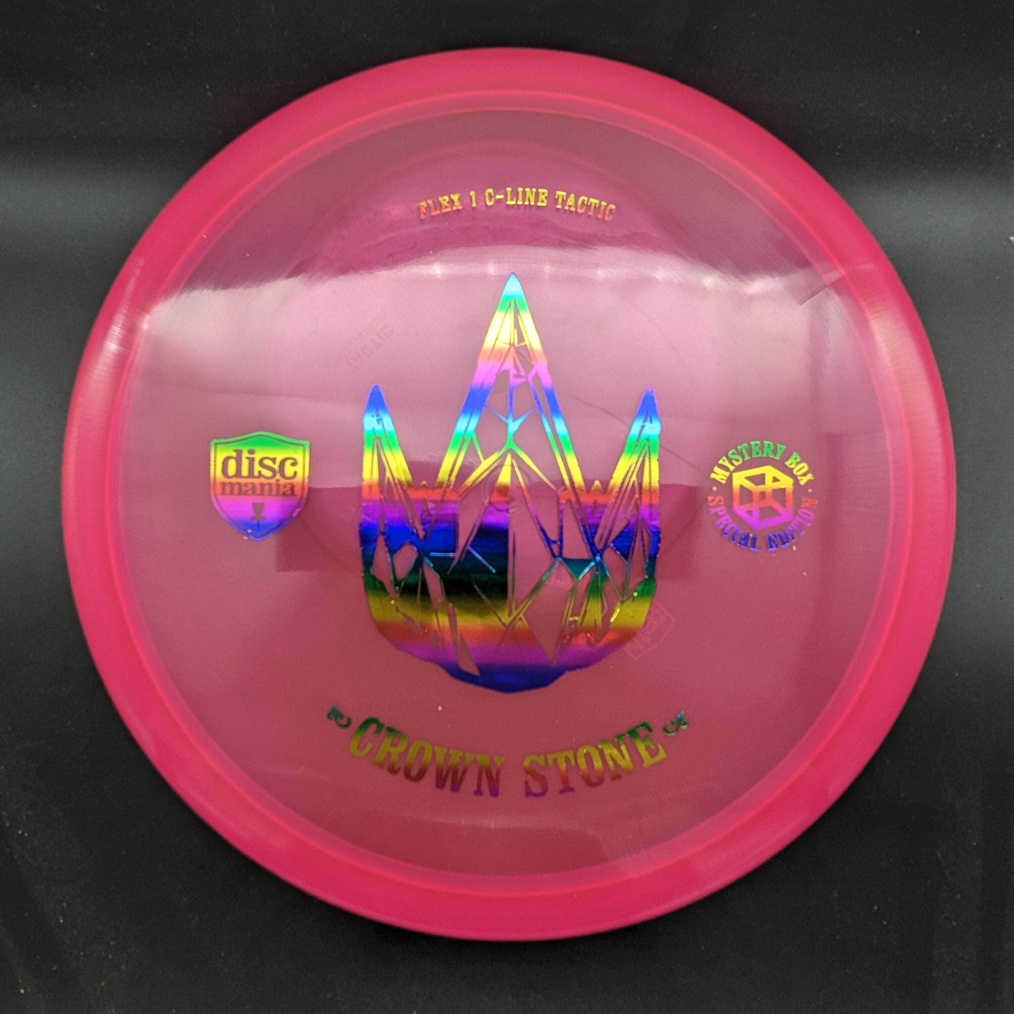 Discmania Mid Range Clear Rainbow Stamp 176g Tactic , Flex-1, C-Line, Crown Stone