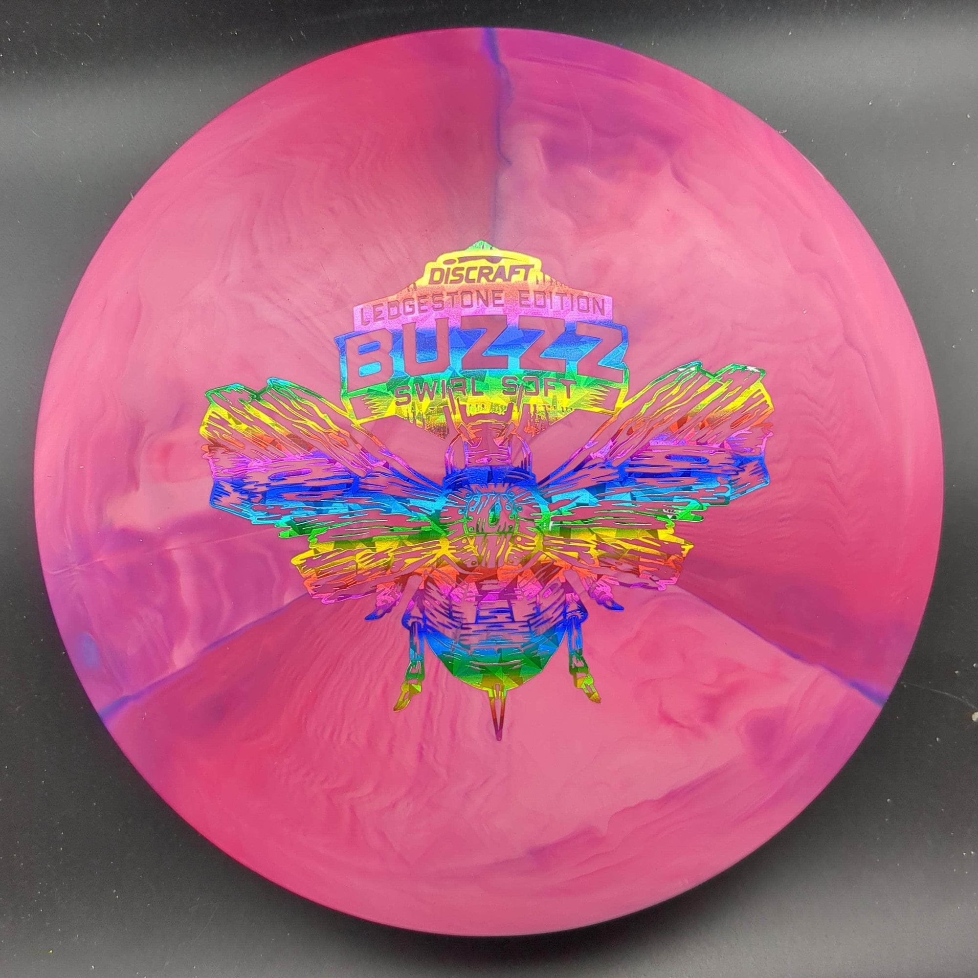 Discraft Mid Range Pink Rainbow Stamp 178g Buzzz, Swirl Soft, 2023 Ledgestone Edition