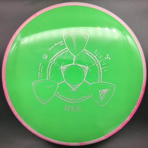 MVP Mid Range Pink Rim Green Plate 176g Hex, Neutron Plastic