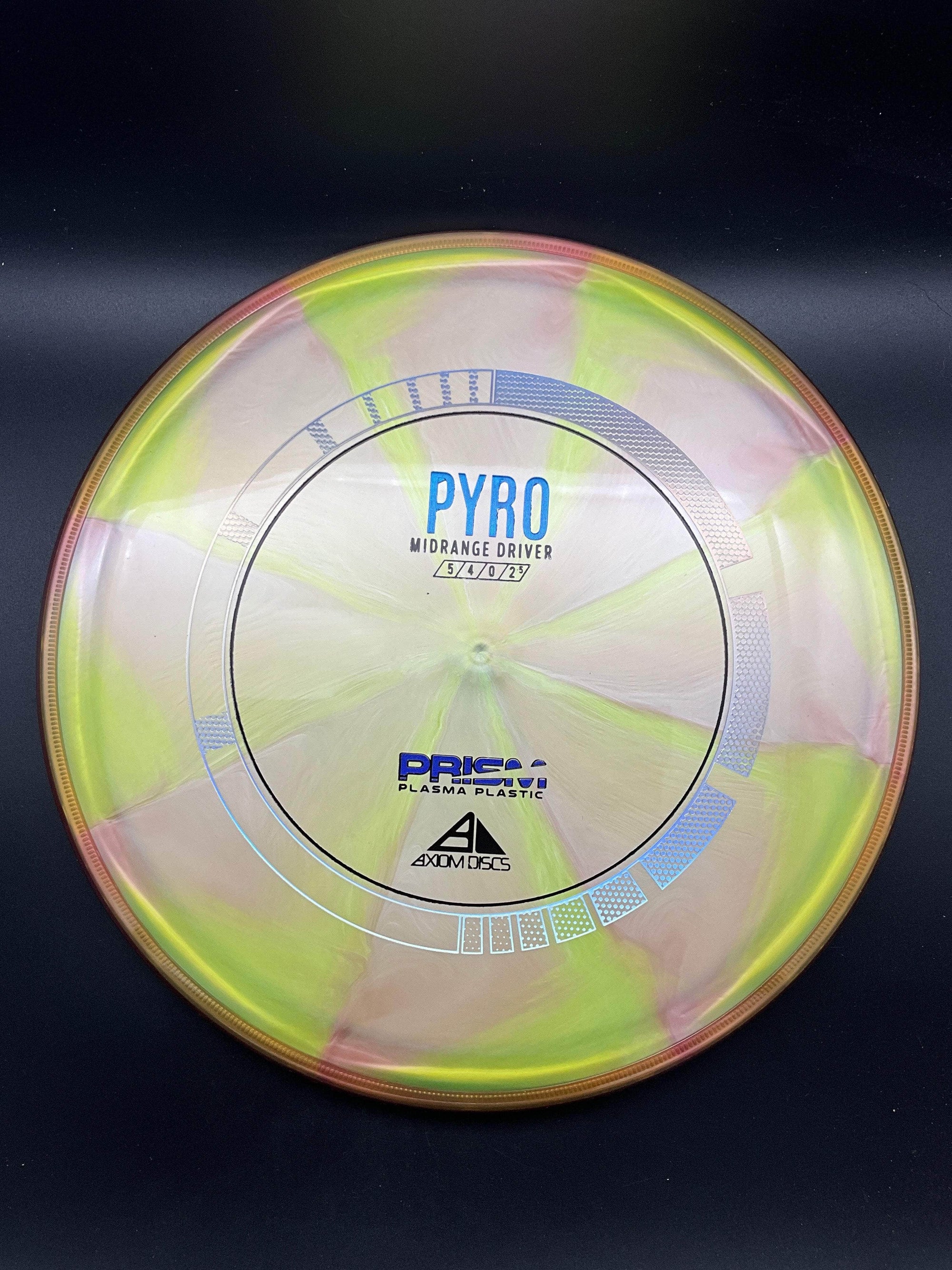 MVP Mid Range Pink Rim Pink/Yellow Plate Blue Stamp 178g Pyro, Prism Plasma