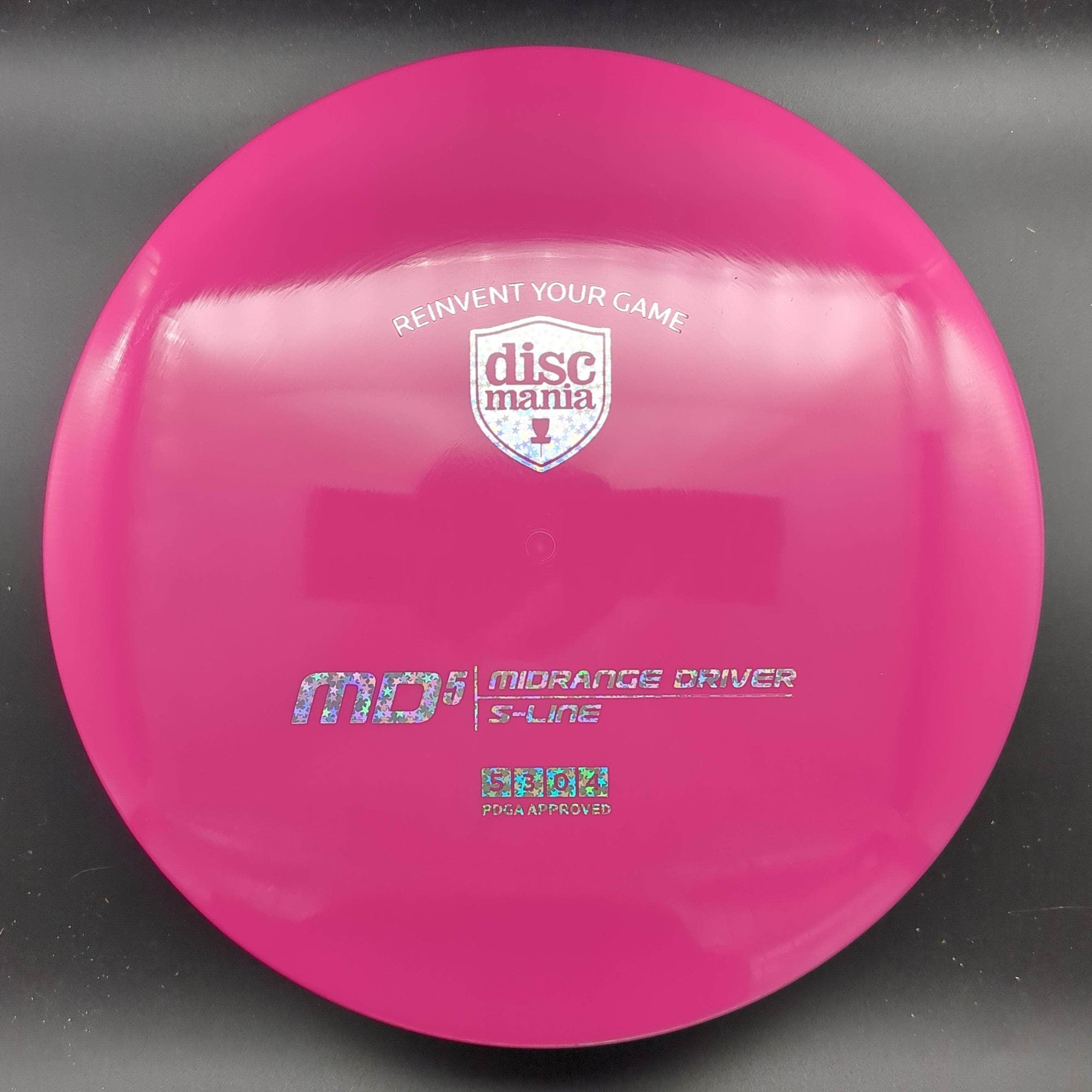 Discmania Mid Range Pink Silver Star Stamp 173g MD5, S-Line