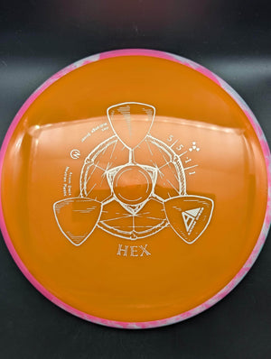 MVP Mid Range Pink/White Rim Orange Plate 176g Hex, Neutron Plastic