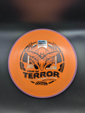 MVP Mid Range Purple Rim Orange Plate 176g Pyro, Fission Plastic, Halloween Edition, Eagle Mcmahon