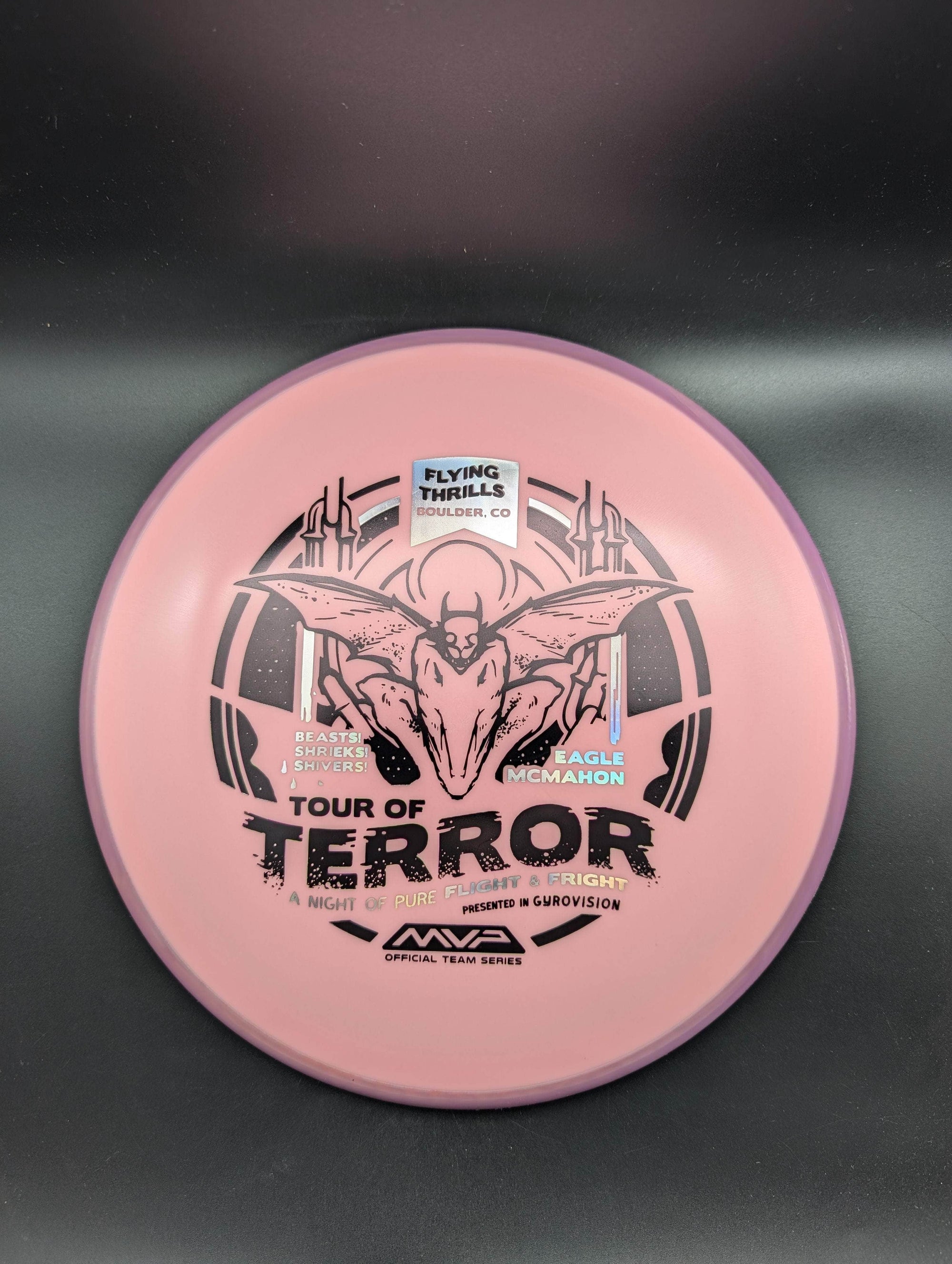 MVP Mid Range Purple Rim Pink Plate 177g Pyro, Fission Plastic, Halloween Edition, Eagle Mcmahon