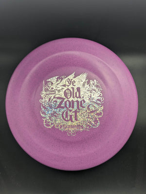 Discraft Mid Range Purple Silver Glitter Stamp 173g 2 Zone GT, Rubber Blend - Ledgestone Season 3 (Le Old Zone GT)