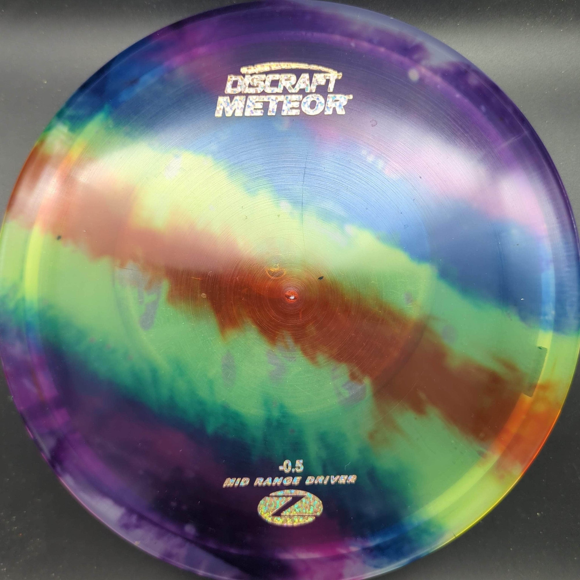 Discraft Mid Range Rainbow Gold Glitter Stamp 177+g Meteor, Fly Dye, Z-Line