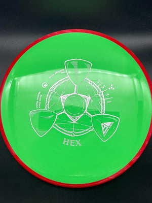 MVP Mid Range Red Rim Green Plate 176g Hex, Neutron Plastic