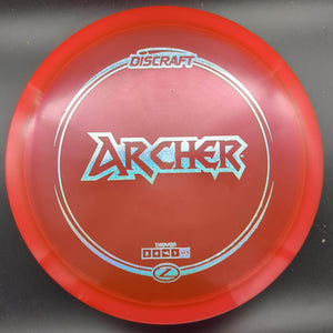 Discraft Mid Range Red Silver Glitter Stamp 176g Archer, Z Line