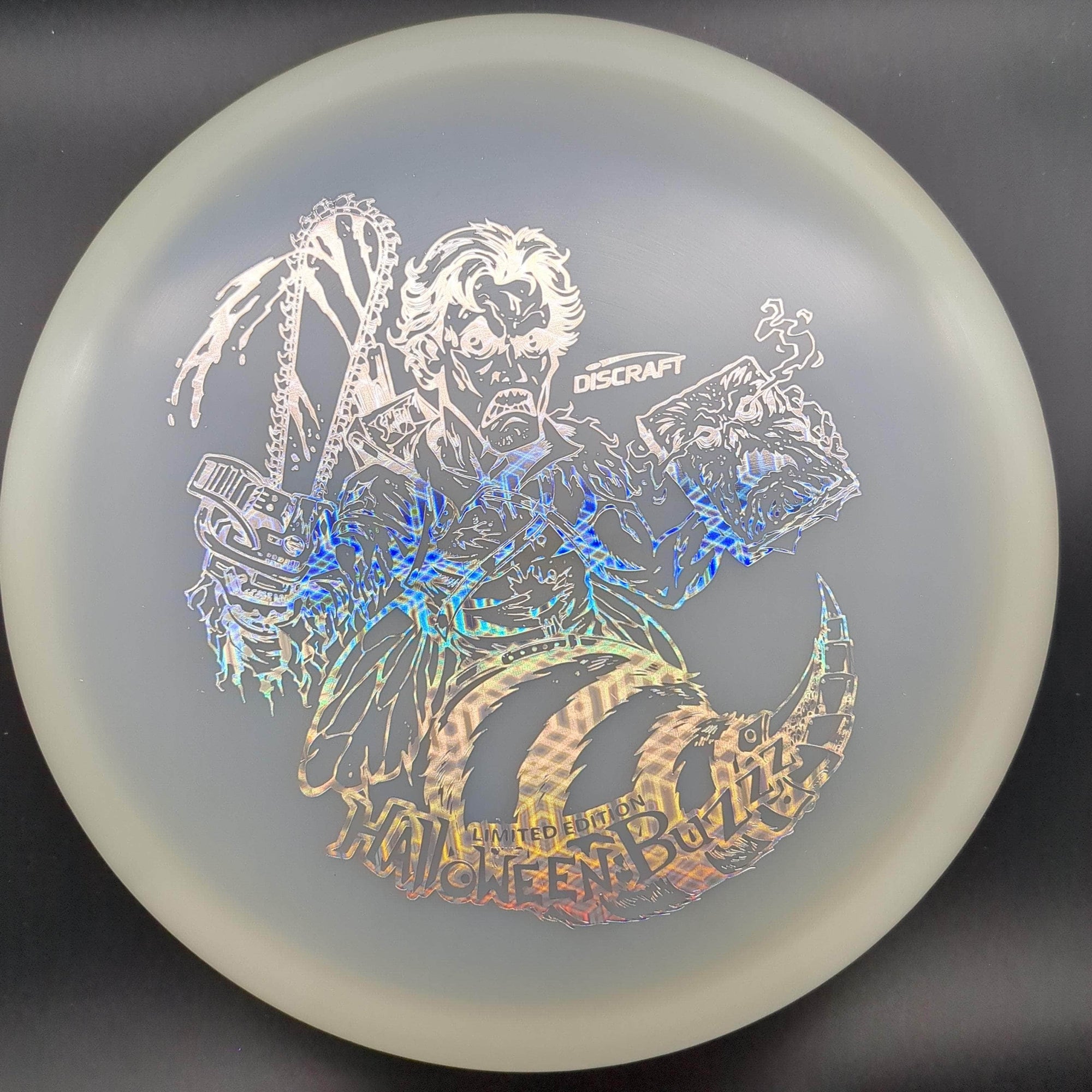 Discraft Mid Range Silver Tron Stamp 177+g Buzzz, 2023 Halloween Limited Edition, Nite Glow