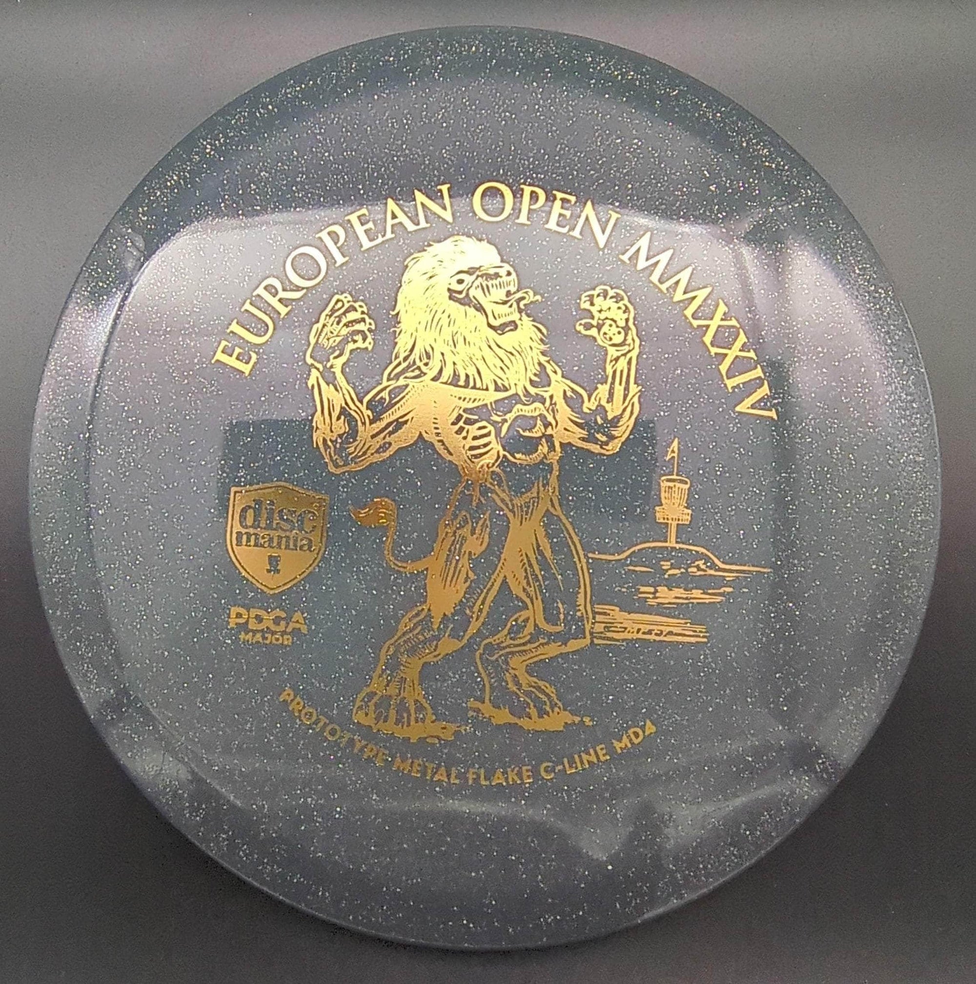 Discmania Mid Range Smoke Gold Stamp 177g MD4, C-Line Metal Flake, European Open Fundraiser Prototype