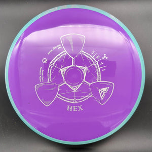 MVP Mid Range Teal Rim Purple Plate 174g Hex, Neutron Plastic