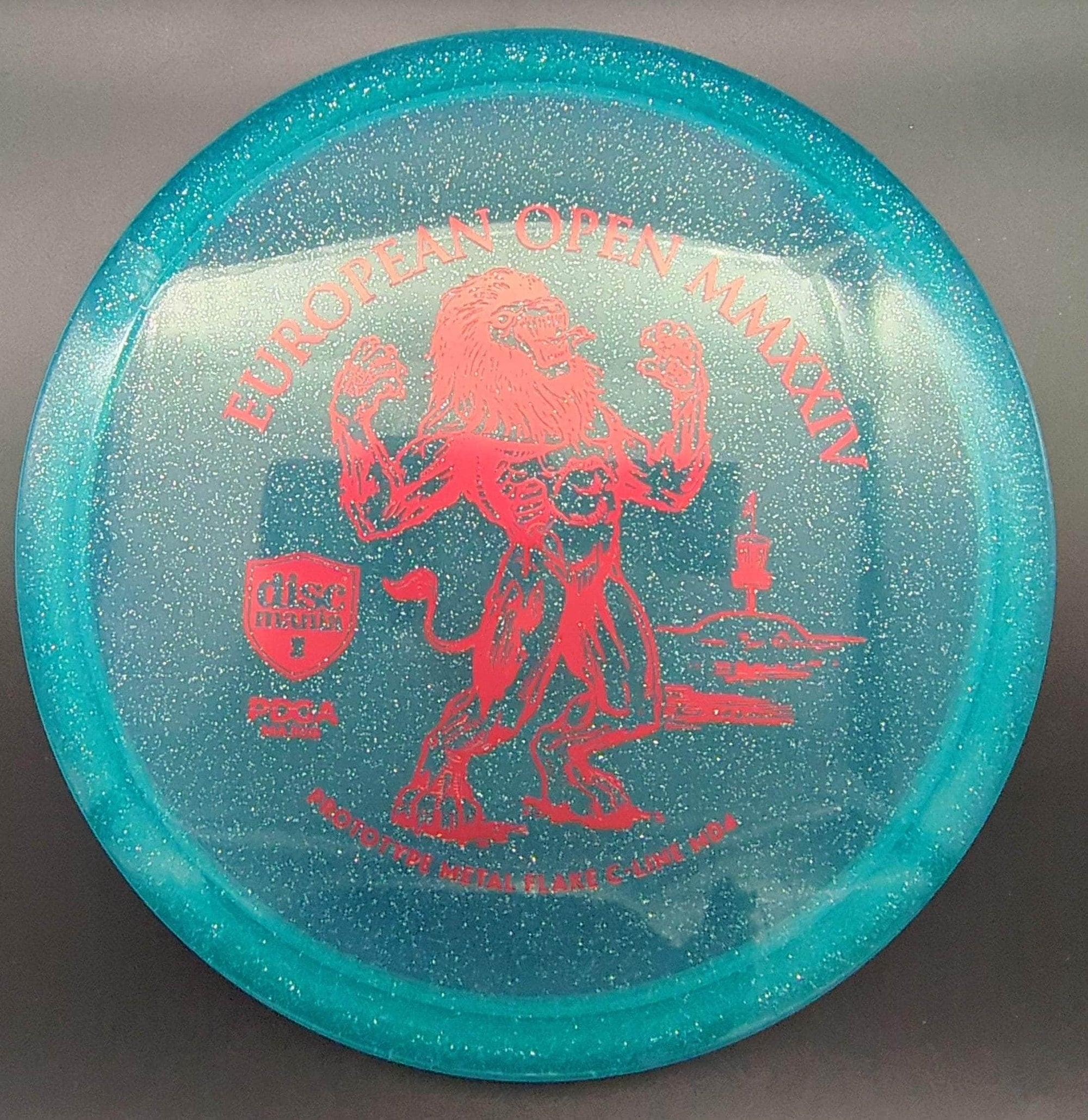 Discmania Mid Range Smoke Gold Stamp 177g MD4, C-Line Metal Flake, European Open Fundraiser Prototype