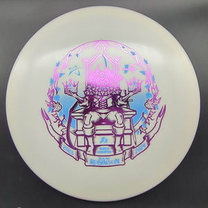 Prodigy Mid Range White Blue/Purple Stamp 172g A2, Special Blend Plastic - Commemorative Edition "Tyrant's Fall" Pro Worlds Stamp