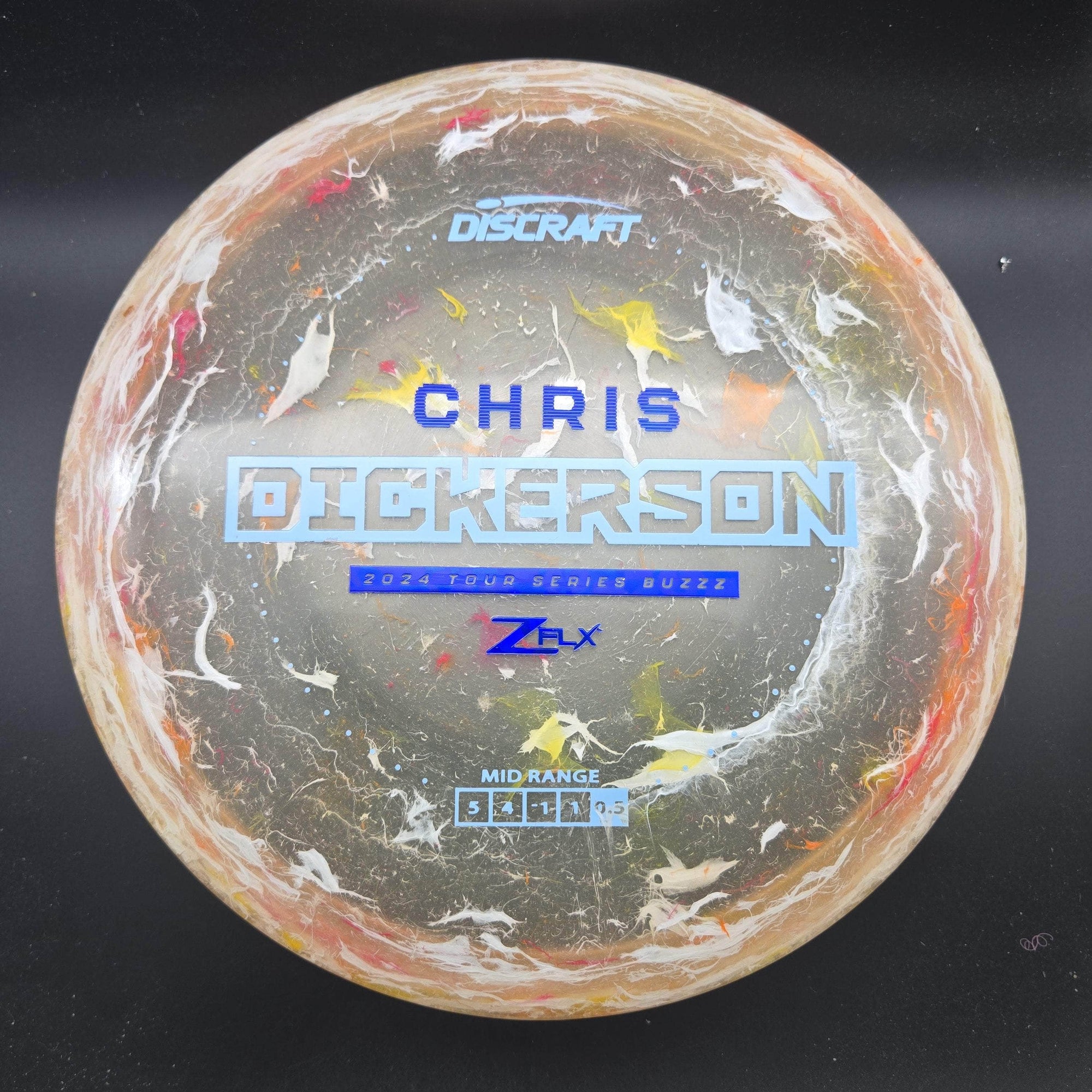 Discraft Mid Range White Blue Shatter Stamp 177+g Buzzz, Jawbreaker ZFlx, Chris Dickerson Tour Series 2024