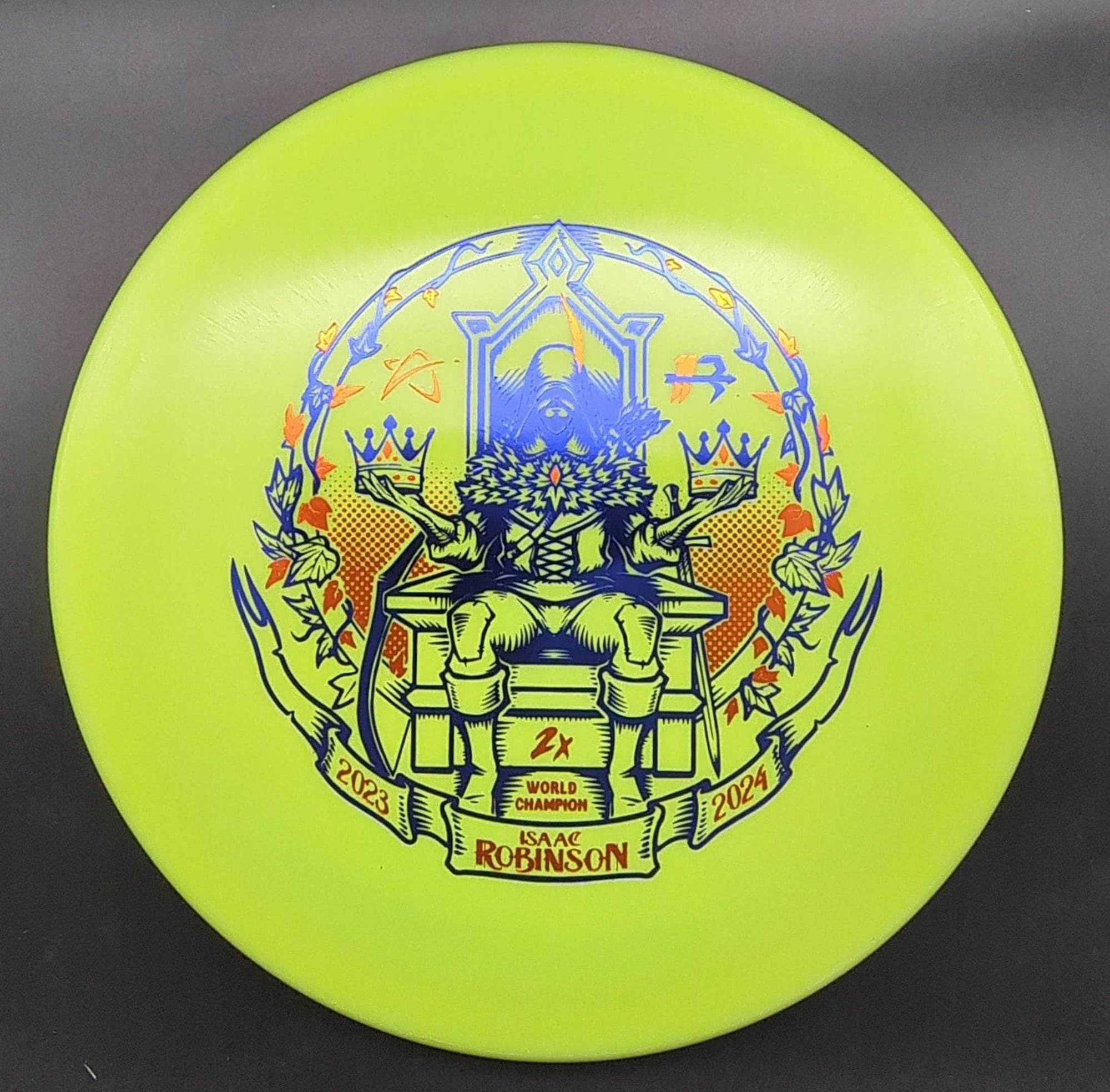 Prodigy Mid Range Yellow Blue/Copper Stamp 174g A2, Special Blend Plastic - Commemorative Edition "Tyrant's Fall" Pro Worlds Stamp