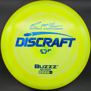 Discraft Mid Range Yellow/Green Blue Stamp 177+ BUZZZ, ESP Paul McBeth 6X