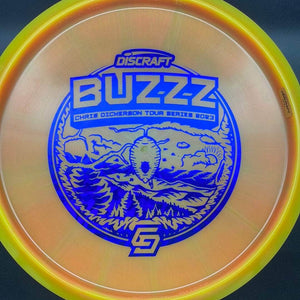 Discraft Mid Range Yellow/Orange Blue Shatter Stamp 177+g Buzzz, ESP Swirl, Chris Dickerson, Tour Series, 2023