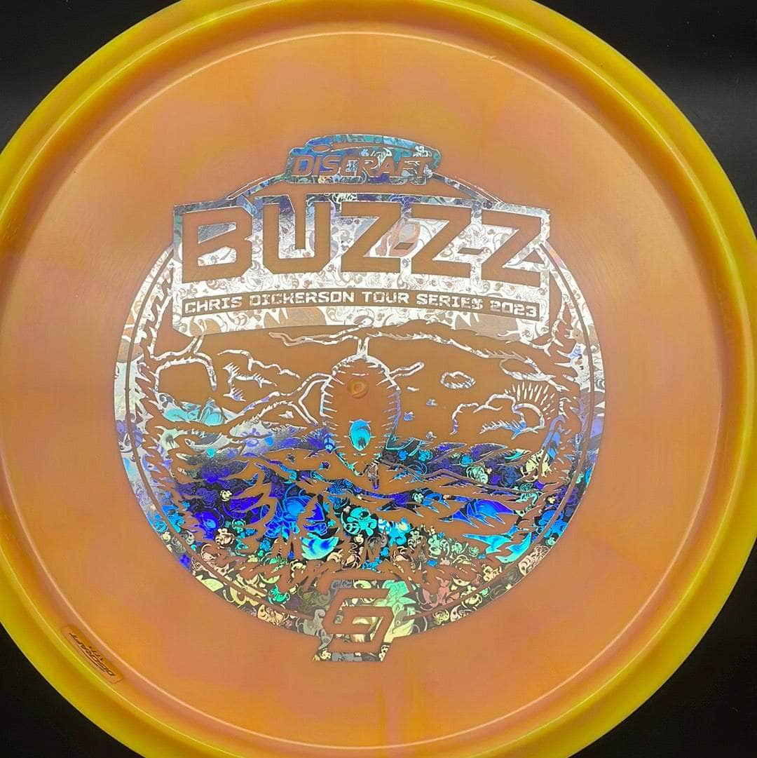 Discraft Mid Range Yellow/Orange Silver Flower Stamp 177+g Buzzz, ESP Swirl, Chris Dickerson, Tour Series, 2023