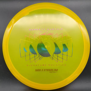 Millennium Discs Mid Range Yellow Rainbow Stamp 176g Solstice, Quantum, Garrett Gurthie Signature Edition