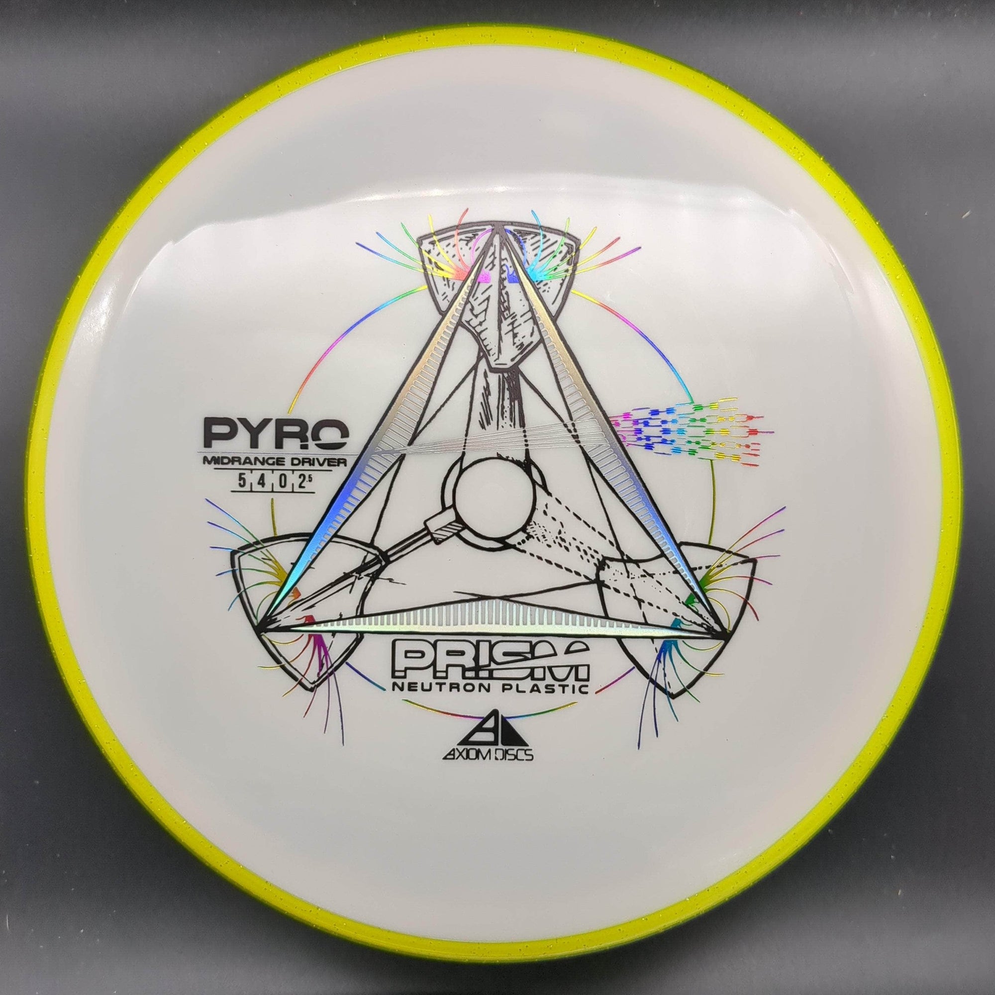MVP Mid Range Yellow Rim White 178g Pyro, Prism Neutron