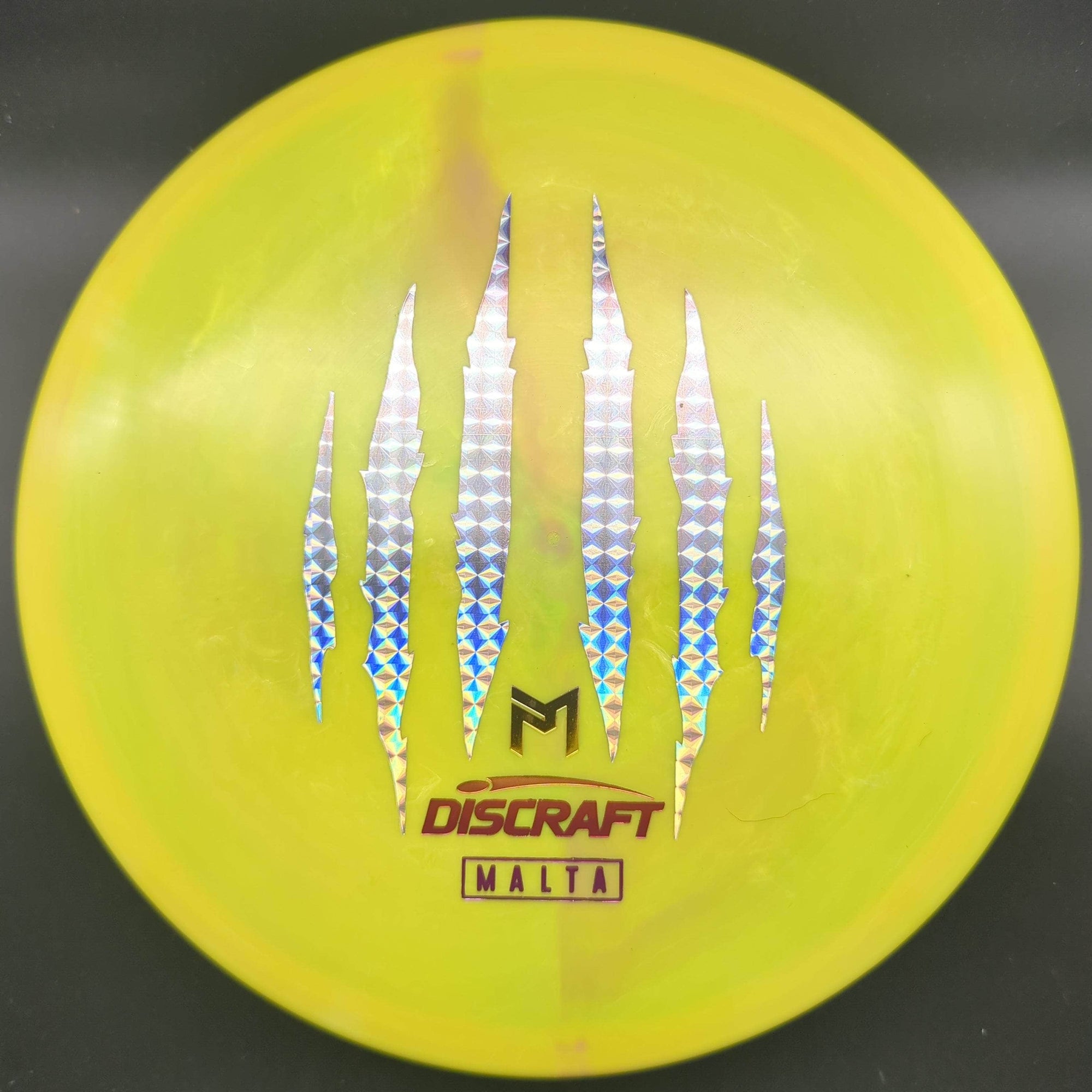 Discraft Mid Range Yellow Silver/Sunset Stamp 176g Malta ESP, Paul McBeth 6X Claw