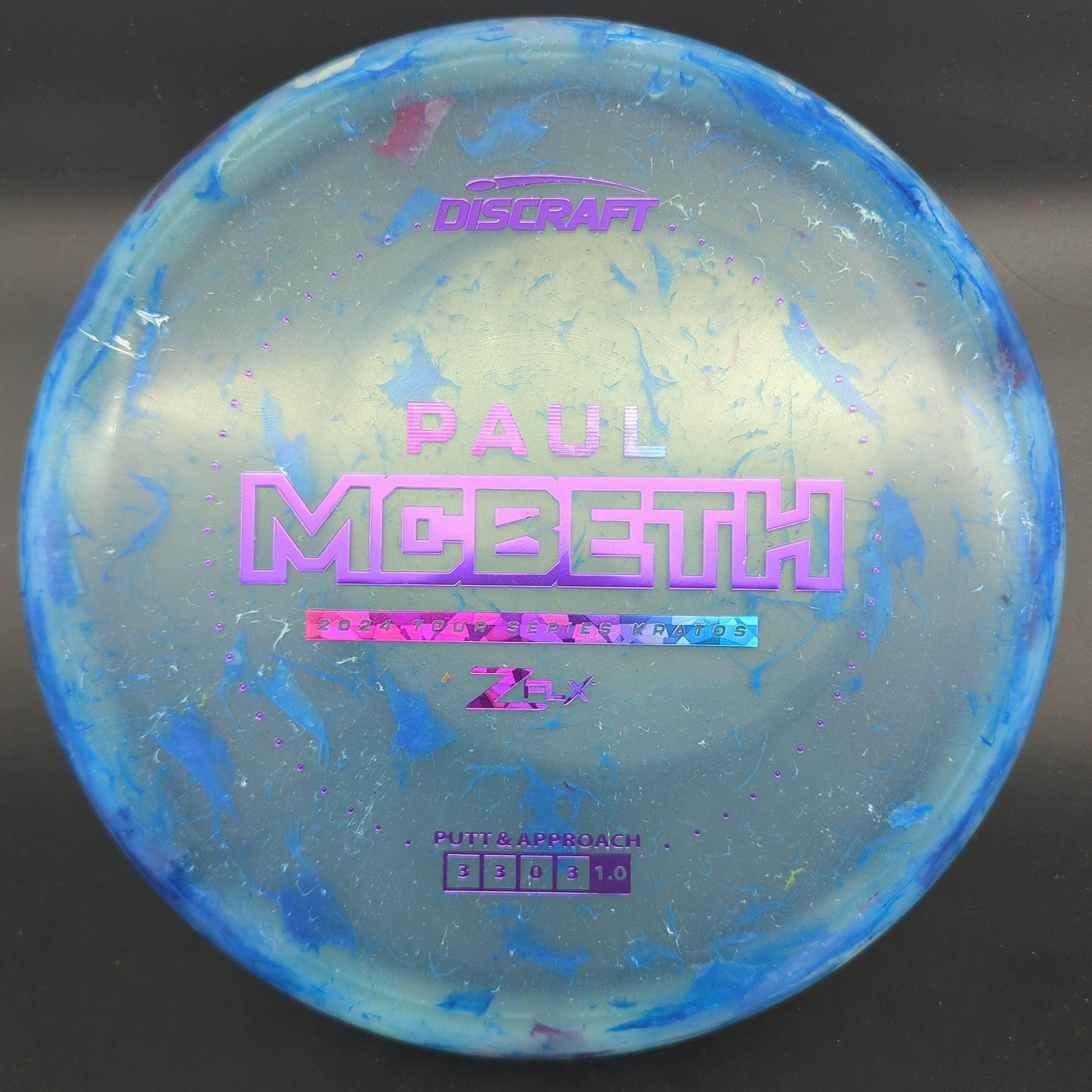 Discraft Putter Blue Pink/Purple Stamp 174g Kratos, Zflx, Paul McBeth Tour Series 2024