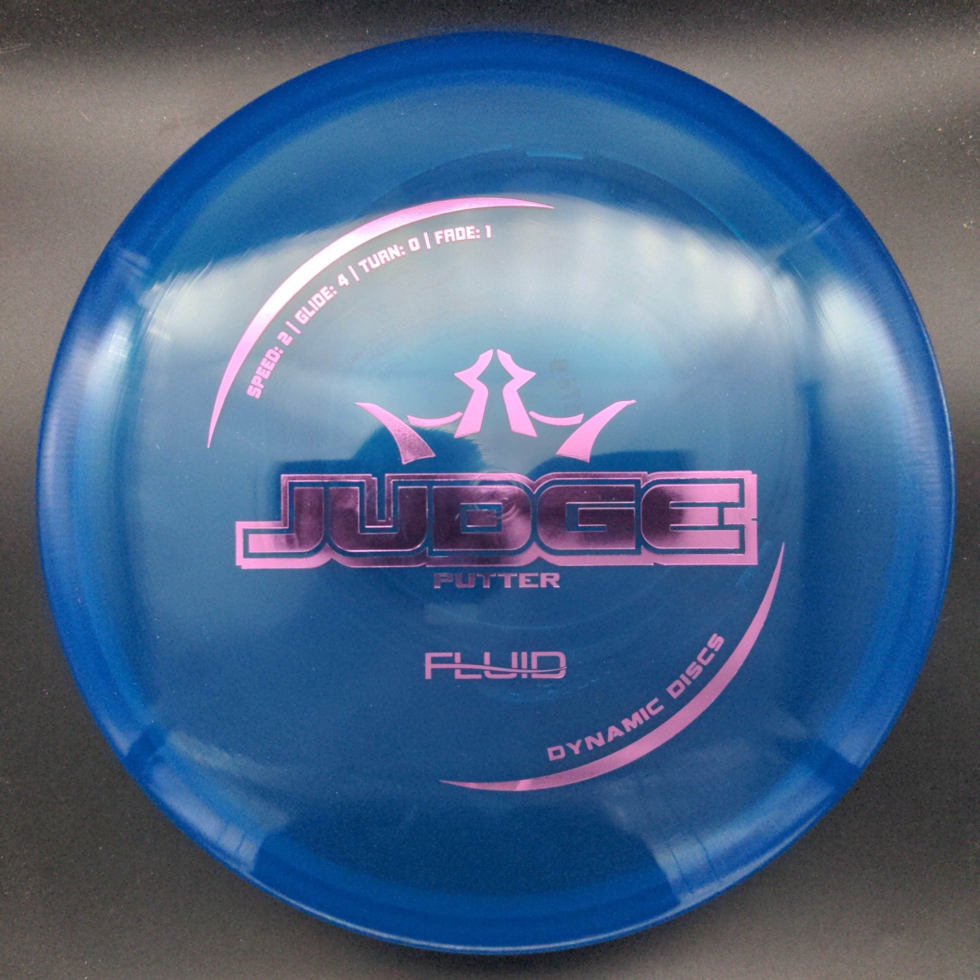 Dynamic Discs Putter Blue Pink Stamp 176g Judge, Fluid Plastic
