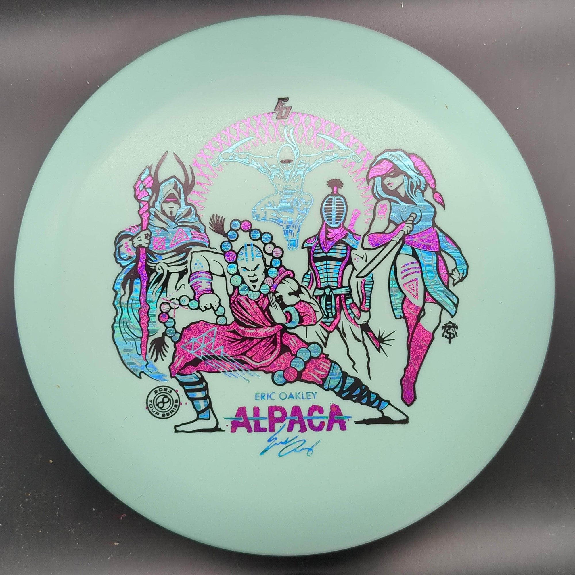 Infinite Discs Putter Blue Pink/Teal Stamp 175g Alpaca, Glow P Blend, Eric Oakley 2023