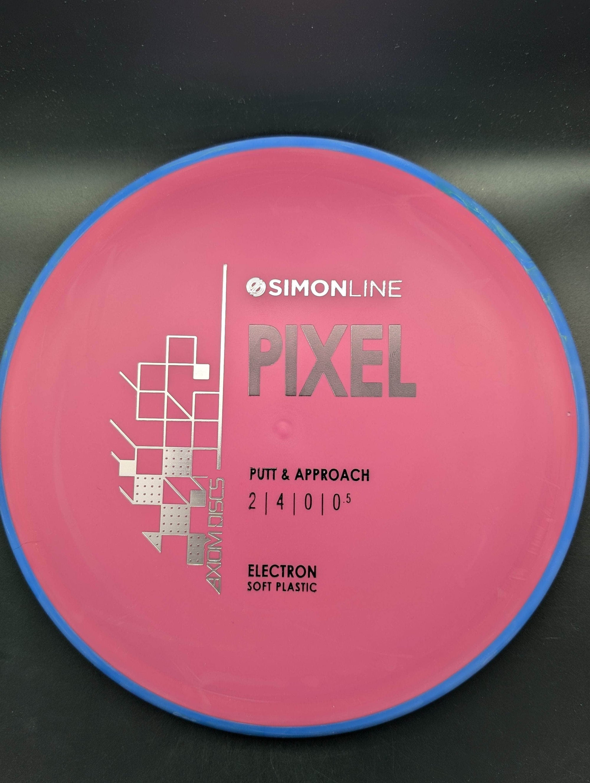 Axiom Putter Blue Rim Pink Plate 174g Pixel, Electron Soft, Simon Line