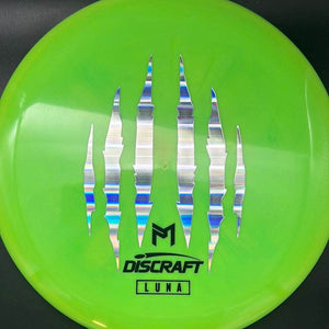 Discraft Putter Green Silver/Black Stamp 174g Luna ESP, Paul McBeth 6X Claw