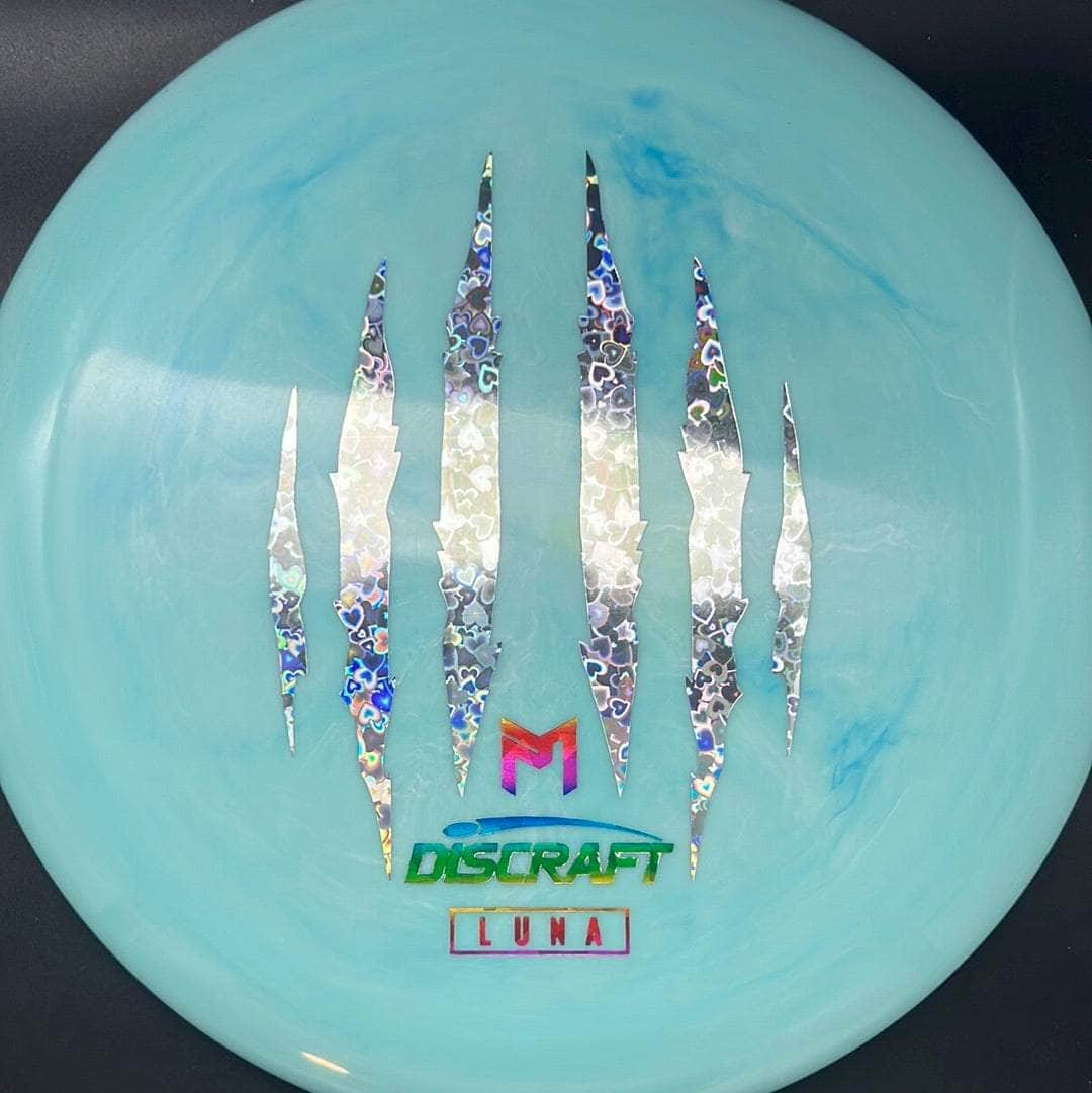 Discraft Putter Light Blue Silver Heart/Rainbow Stamp 174g Luna ESP, Paul McBeth 6X Claw