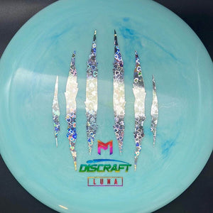 Discraft Putter Light Blue Silver Heart/Rainbow Stamp 174g Luna ESP, Paul McBeth 6X Claw