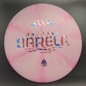 Discraft Putter Light Pink Flag Stamp 174g Focus, Signature Swirl, Anthony Barela