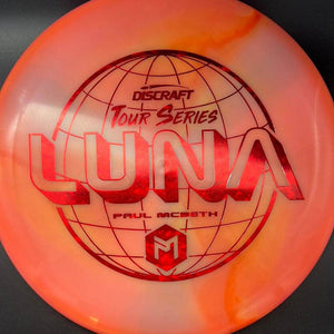 Discraft Putter Orange Red Stamp 174g Luna, ESP Swirl, Paul Mcbeth, Tour Series, 2022
