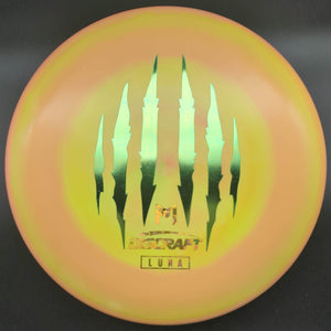 Discraft Putter Orange/Yellow Green/Gold Stamp 174g Luna ESP, Paul McBeth 6X Claw