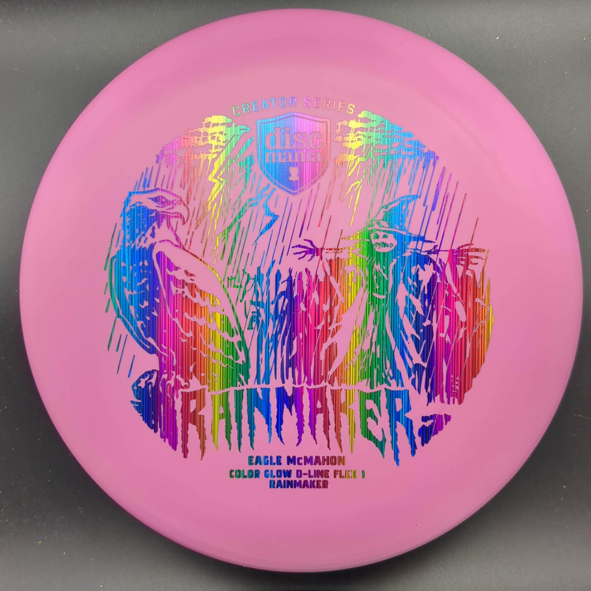 Discmania Putter Pink American Flag Stamp 176g Rainmaker, D-Line Color Glow, Halloween Edition (Flex 1)
