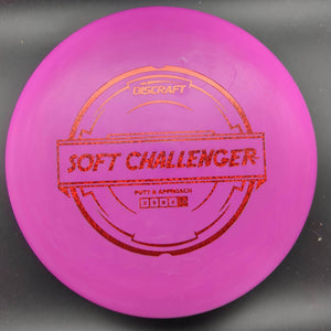Discraft Putter Pink Red Glitter Stamp 171g Challenger, Soft Putter Plastic