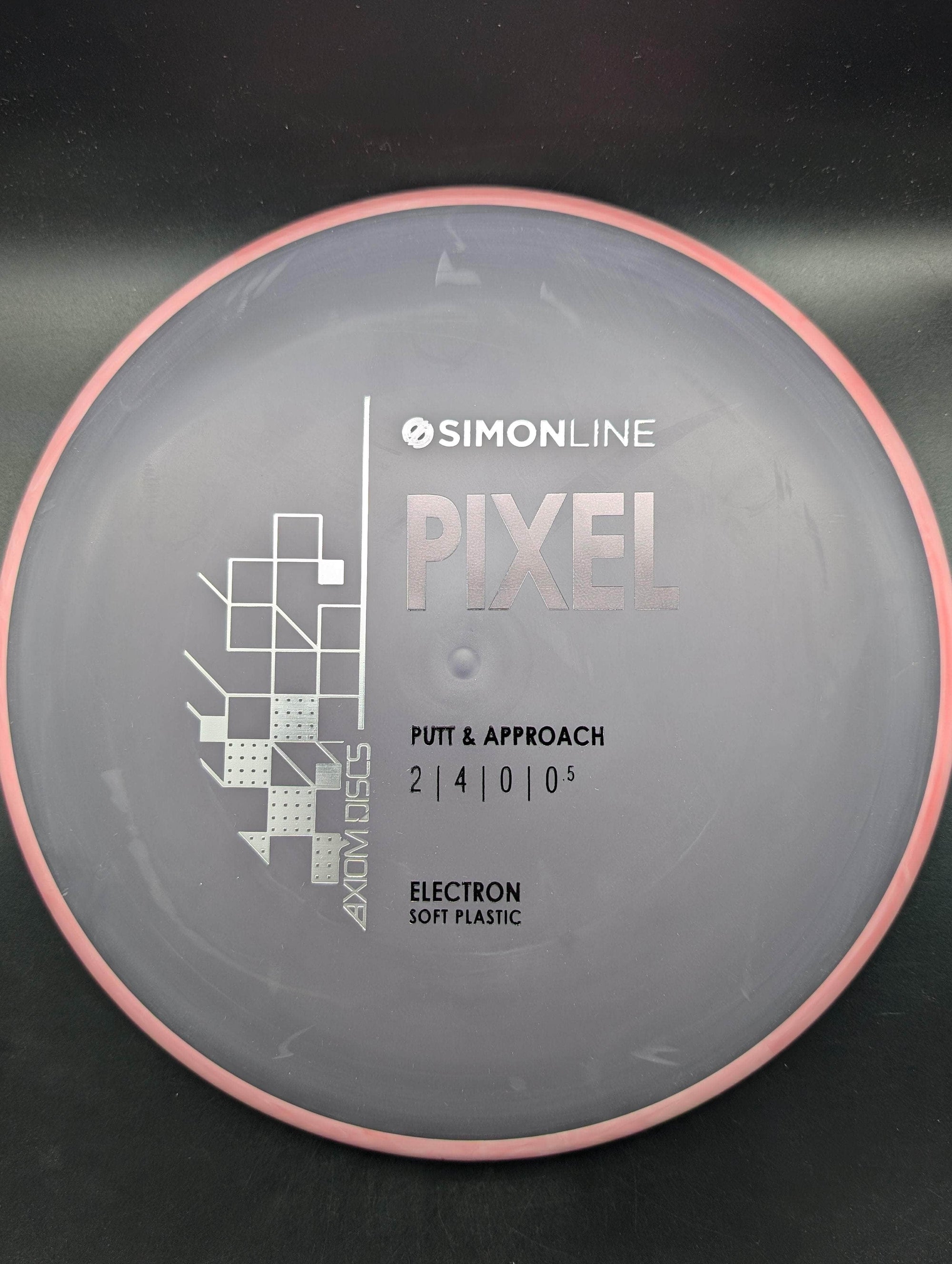 Axiom Putter Pink Rim Grey Plate 173g Pixel, Electron Soft, Simon Line