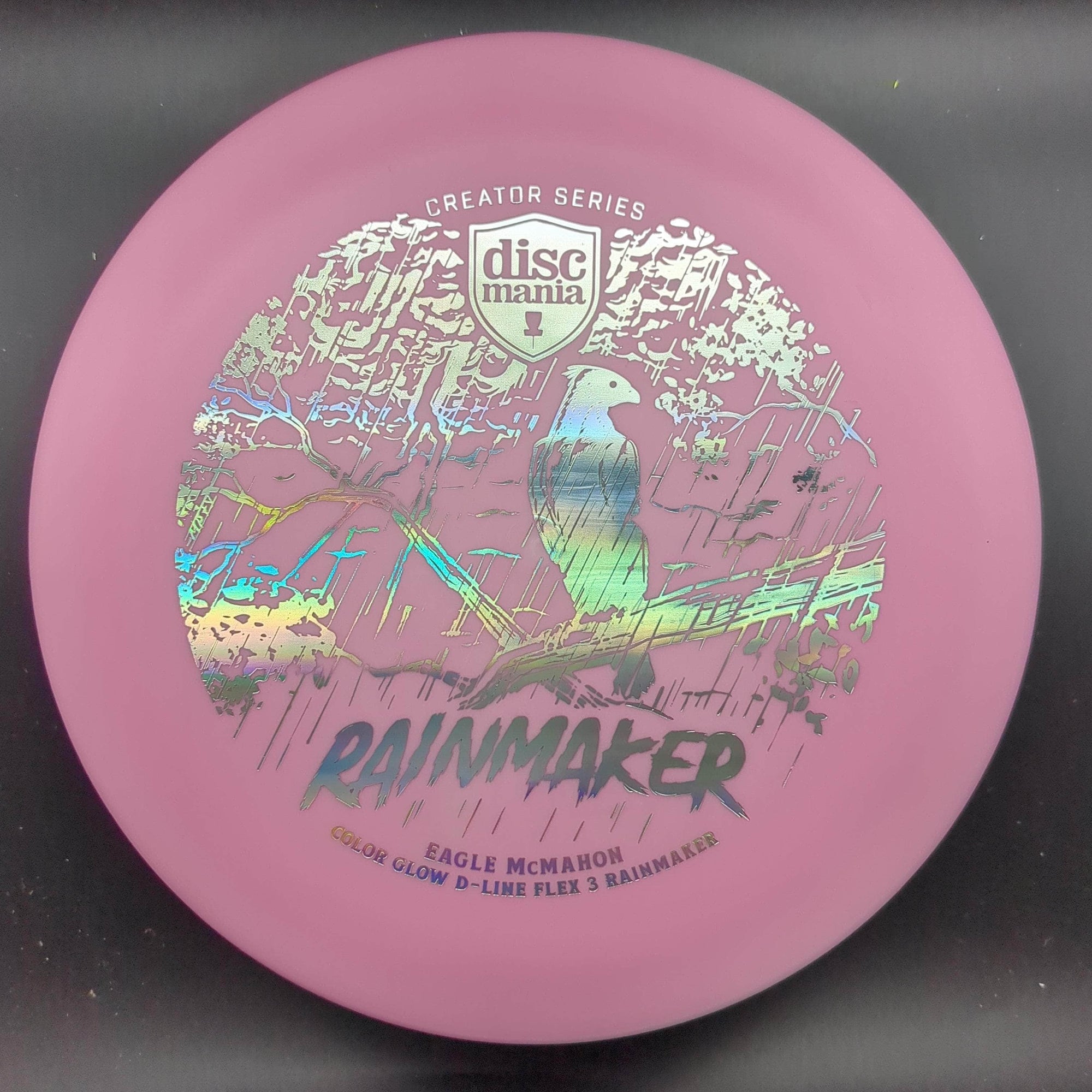 Discmania Putter Pink Silver Holo Stamp 173g Rainmaker, D-Line Glow, Eagle McMahon Creator Series (Flex 3)