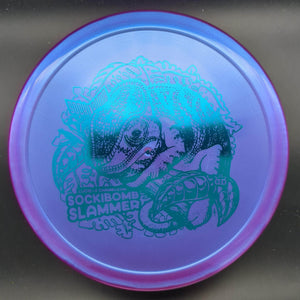 Dynamic Discs Putter Pink Teal Stamp 173g Slammer, Lucid-X Chameleon, Sockibomb