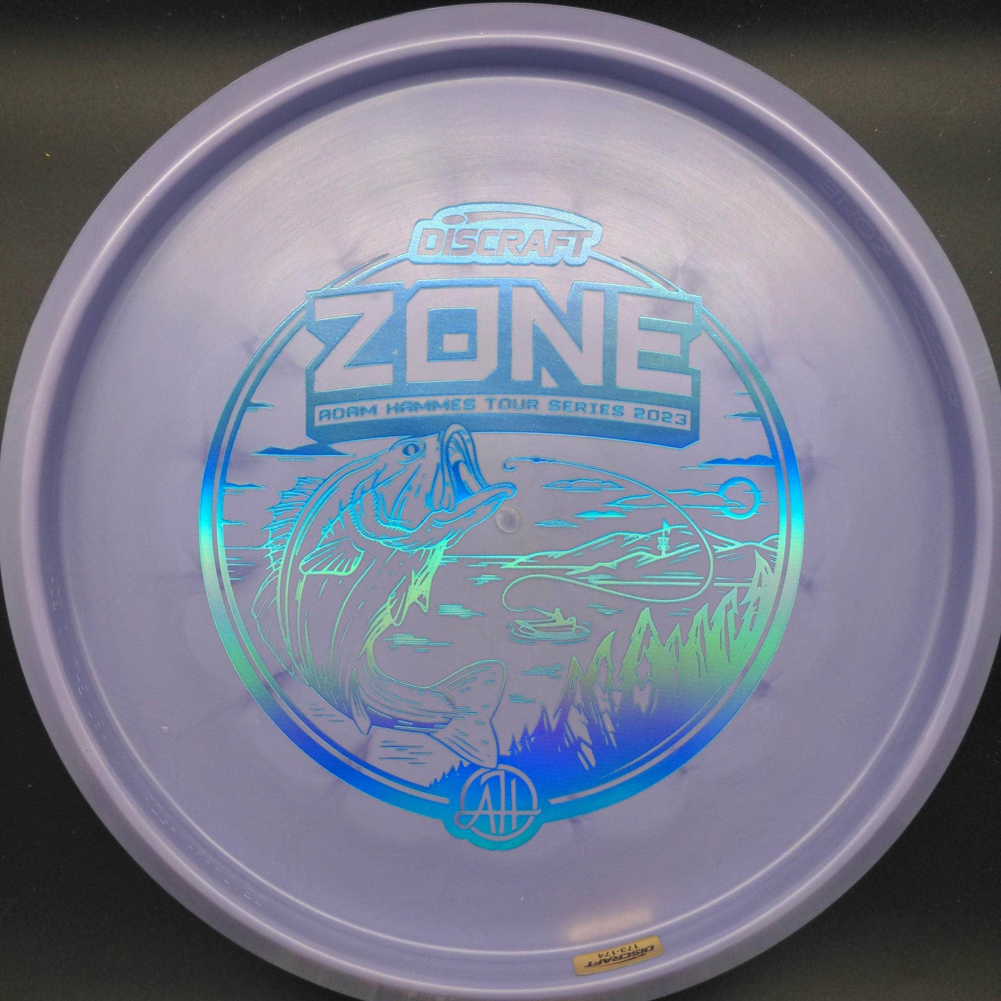 Discraft Putter Purple Blue Holo Stamp 174g Zone, ESP, Adam Hammes Tour Series, 2023