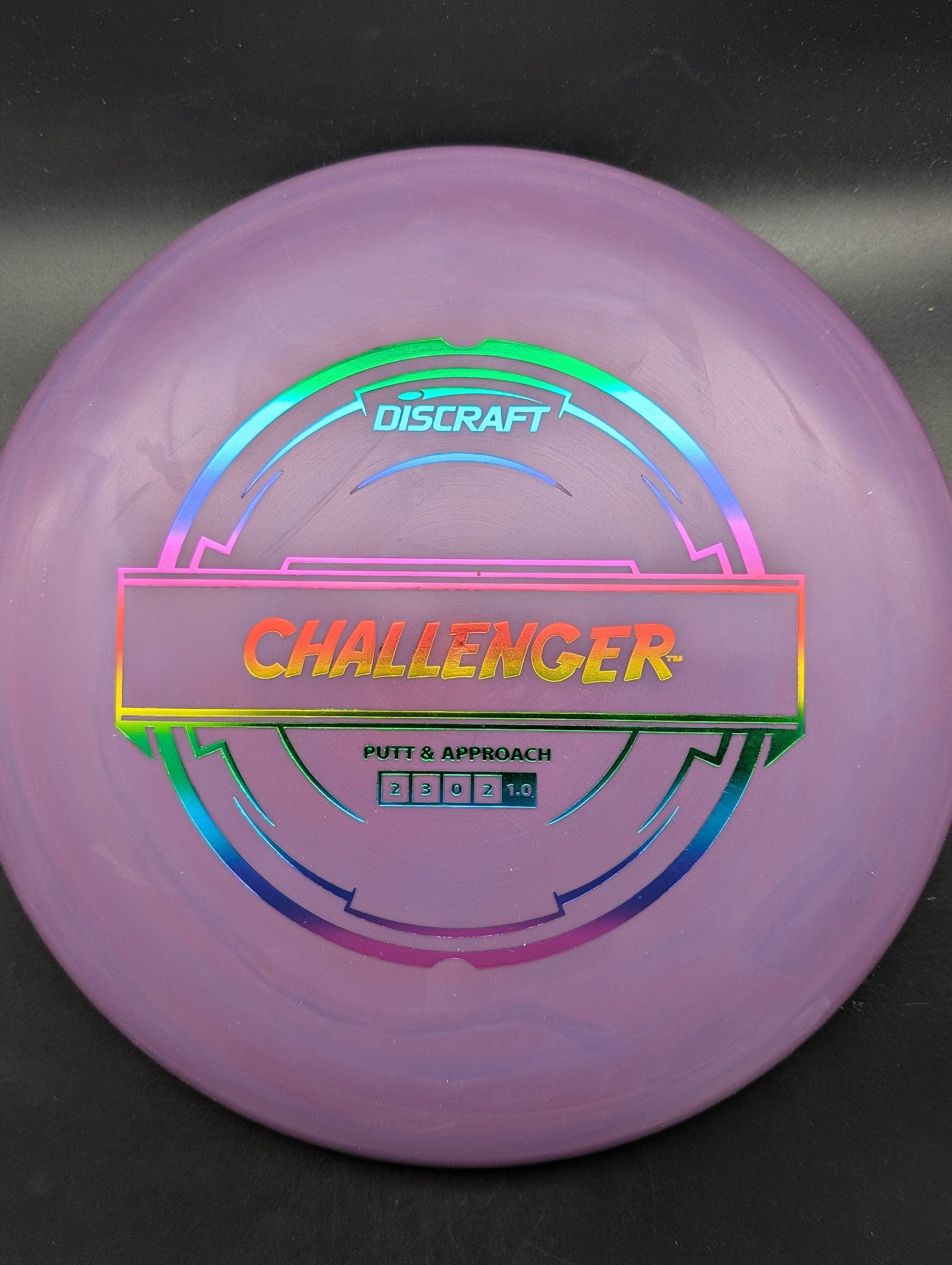 Discraft Putter Purple Rainbow Stamp 174g Challenger Putter Plastic