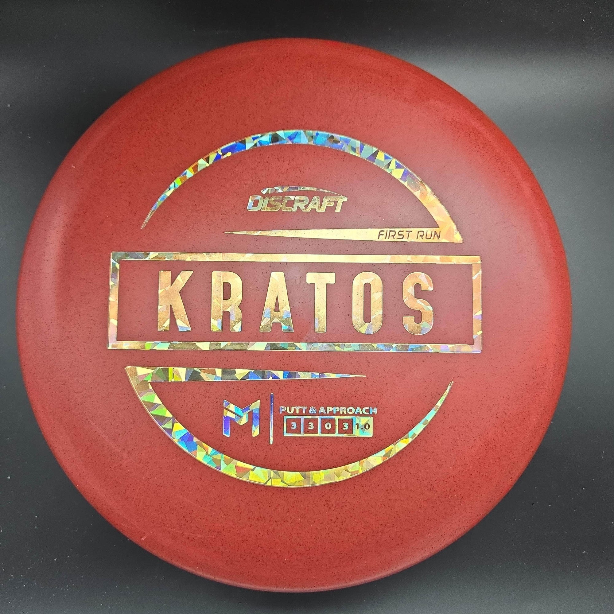 Discraft Putter Red Gold Shatter Stamp 173g Kratos, Special Blend, First Run